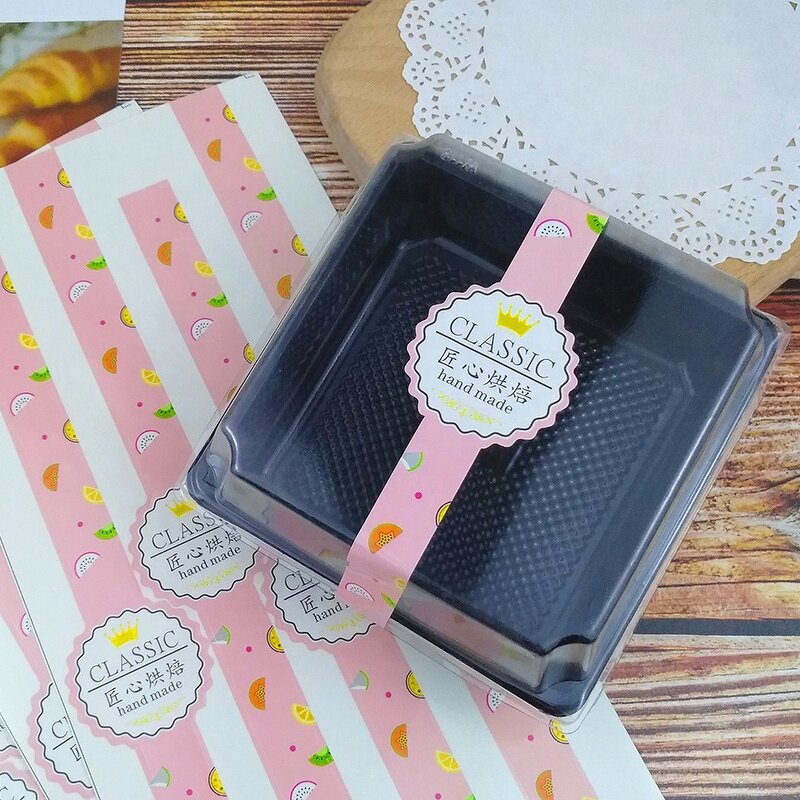 Dissolvable Food Labels - Custom Printing Easy Tear Cake Box Seal Sticker Packaging