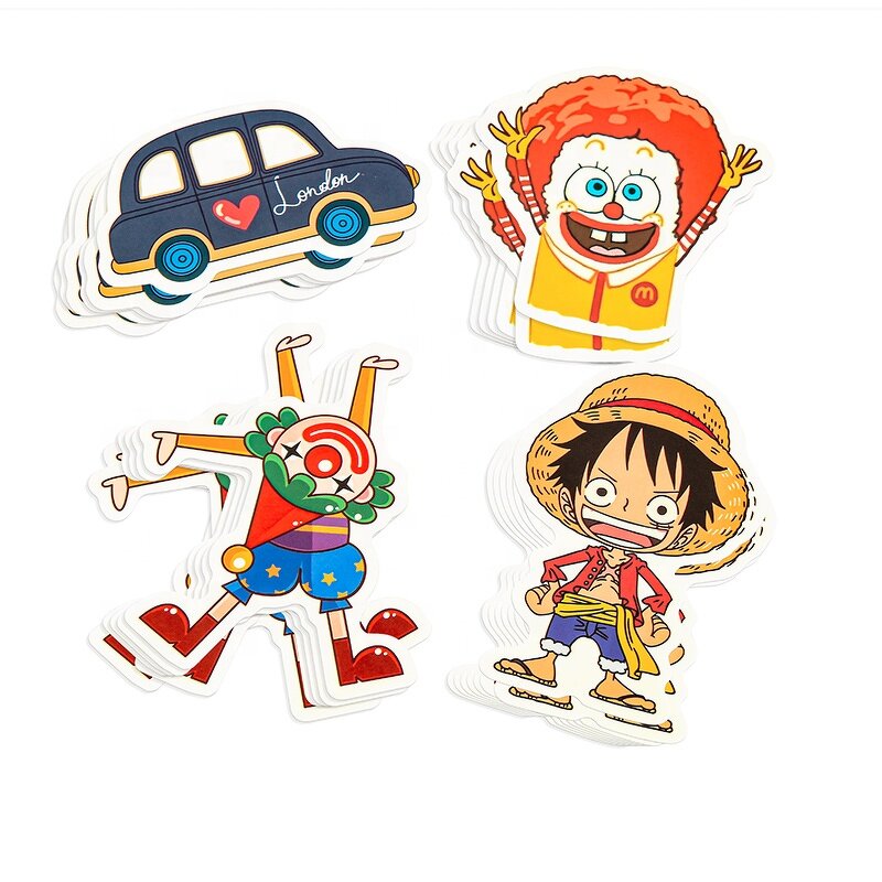 PVC Die Cut Sticker - Decoration Cartoon Waterproof Vinyl PVC Printing Adhesive