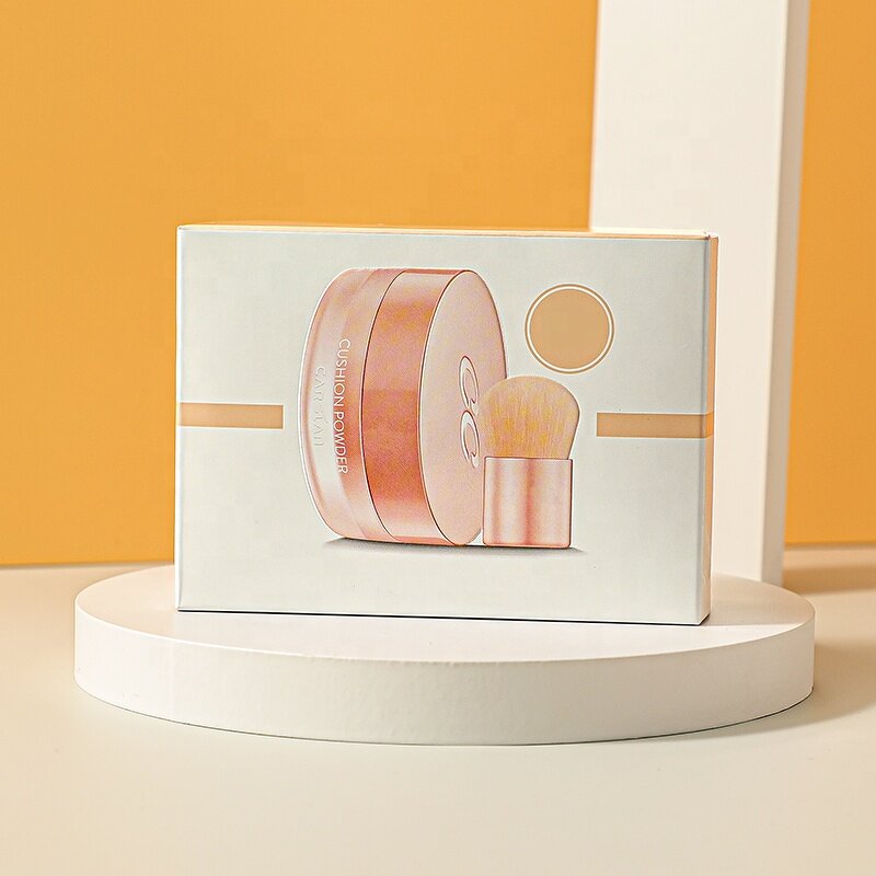 Cream Cosmetic Box - Silver Stamping Spot UV 3D Embossed Custom Logo Cardboard