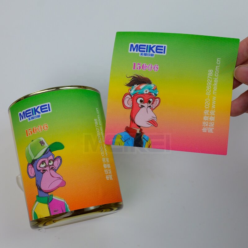 PP Candle Stickers - New Arrival Soft Touch Heat Resistant 3D Spot UV Black Gold Label