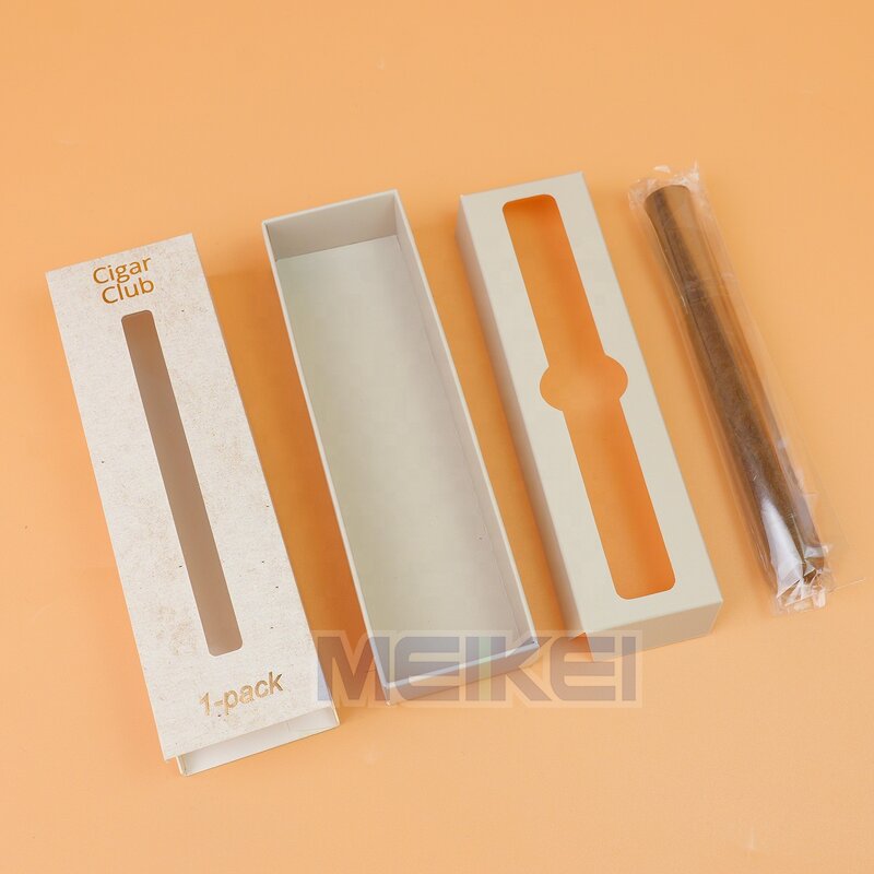 Red Cigar Box - 800G Luxury Design Custom Logo Gold Foil Lid 6PCS Cigars Packaging