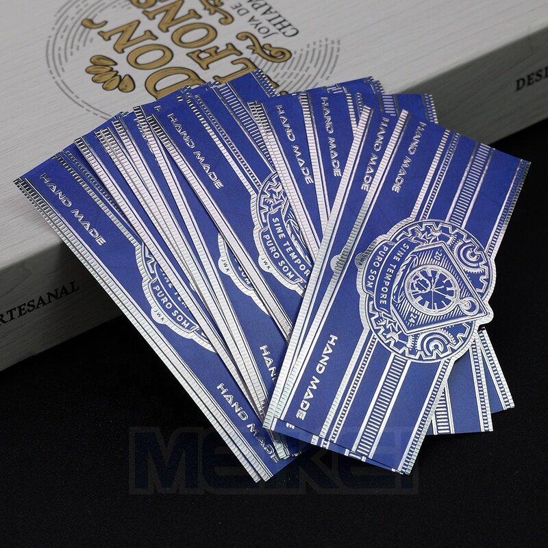 Red Cigar Band - Foil Embossed Logo 128grams Paper Golf Foil Hot Sale Cigar Label