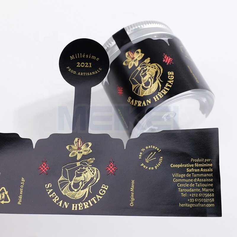 Honey Label Stickers - Custom Logo Gold Foil High Quality Textured Paper Printing