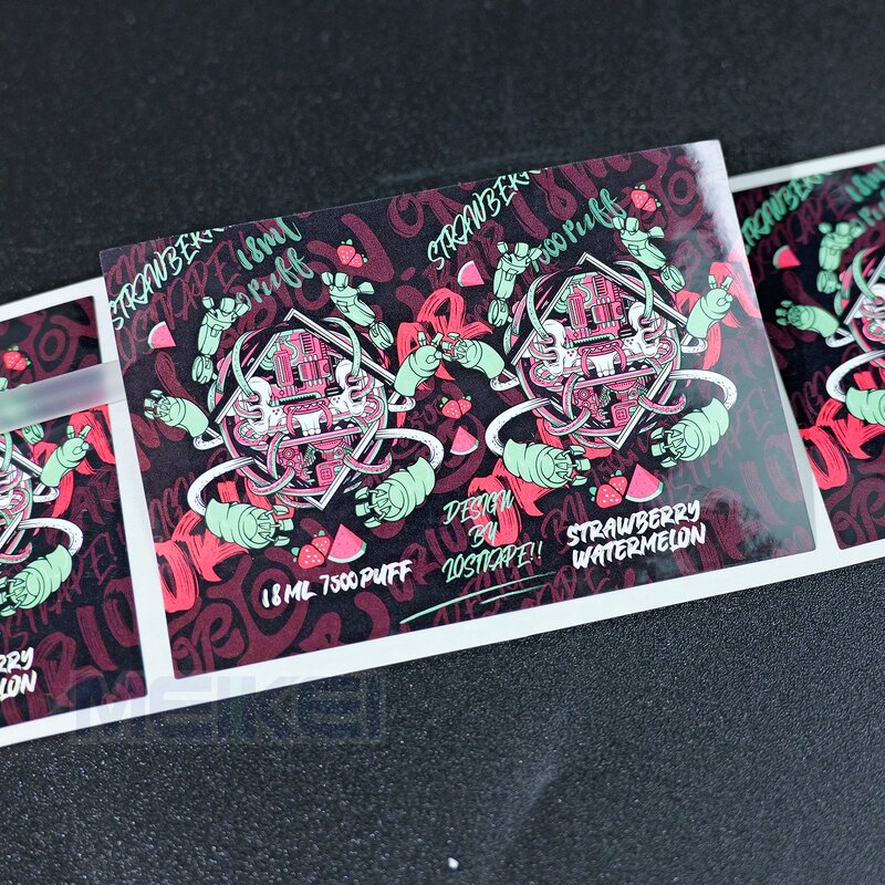 Smoking Oil Labels - Oil Proof Soft Touch Velvet Lamination Personalized Design Bottle