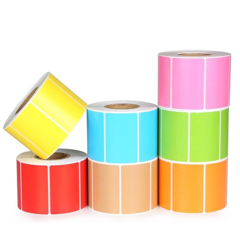 Colored Thermal Labels - 57X32mm Roll Direct ECO 2.25x1.25 Pink Adhesive Sticker