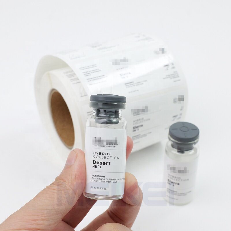 Peptide Bottle Labels - Custom Logo Luxury Paper Offset Printing Vial Packaging Sticker