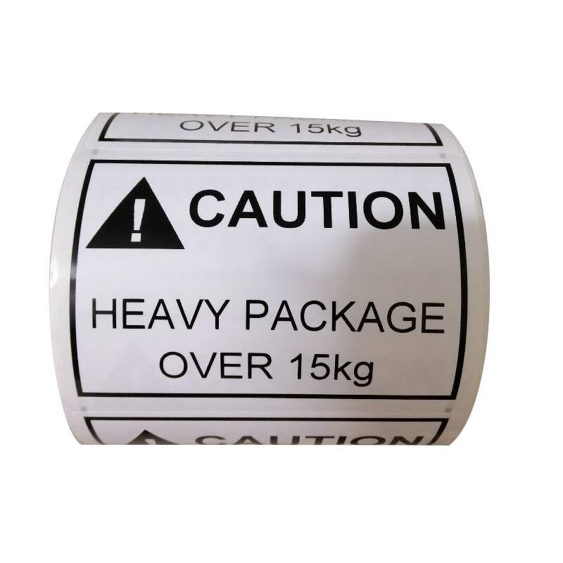 Heavy Handling Labels - 3''X2'' Roll Yellow Caution Safety Warning Package Sticker