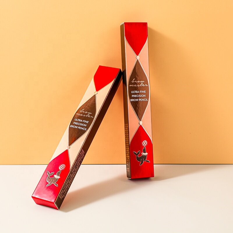 Pink Cosmetic Boxes - Spot UV Logo Foil Embossed Luxury Design Lip Gloss Cardboard