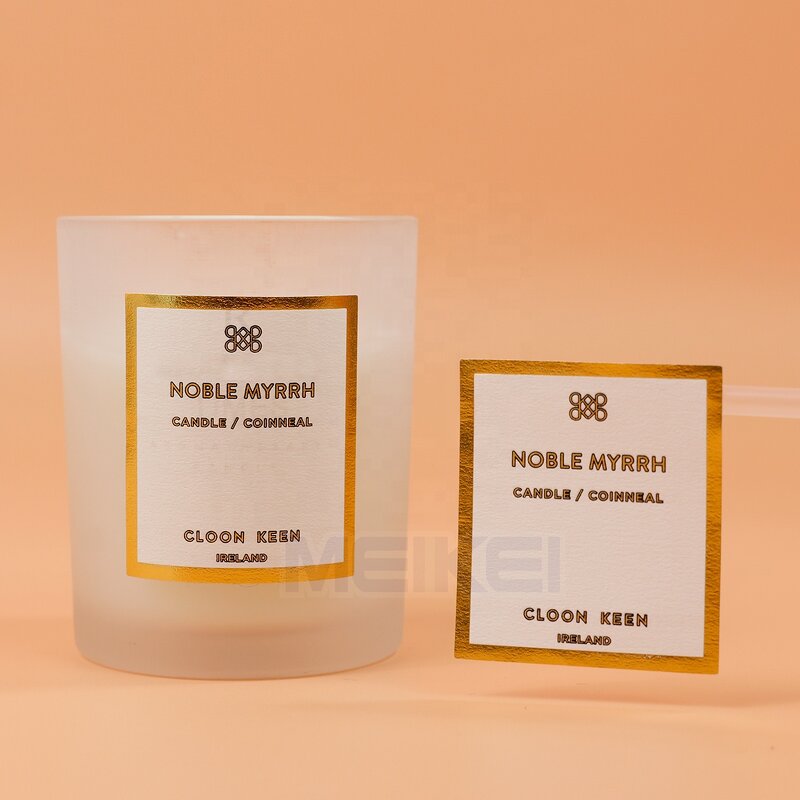 Gold Epoxy Candle Labels - Personalized Logo 3D High Temp Resistant Waterproof Matte