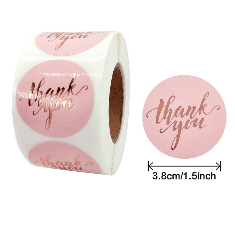 Holographic Stickers - Custom Logo Round 1.5 Inches Thank You Small Business