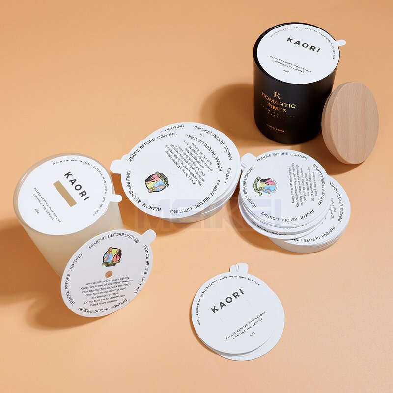 Candle Warning Labels - Luxury Gold Dust Covers Oil/Water Proof Matte Foil for Candles