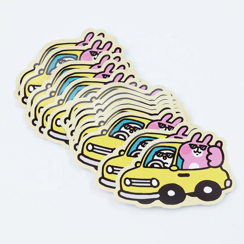 Car Cartoon Sticker - Lovely Waterproof Custom Vinyl Kiss Die Cut for Kids
