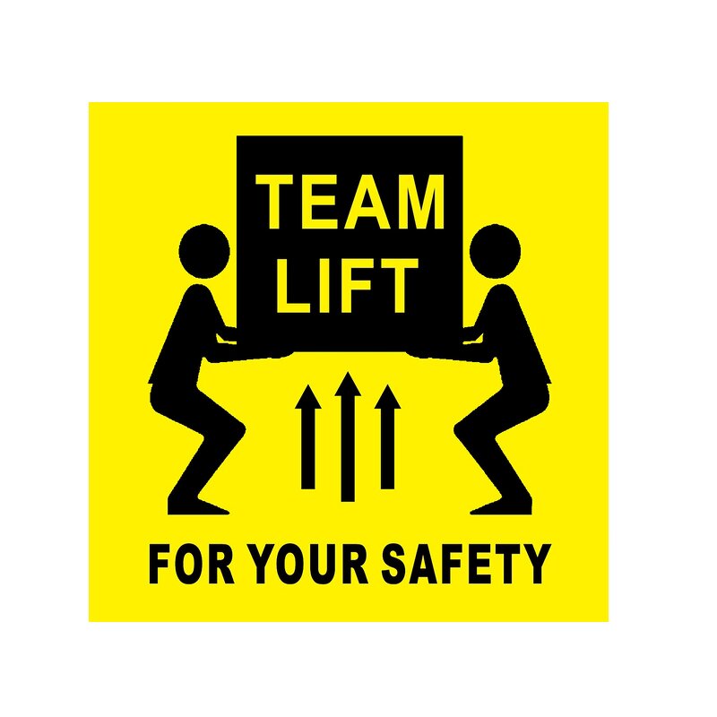 Heavy Handling Labels - 3''X2'' Roll Yellow Caution Safety Warning Package Sticker