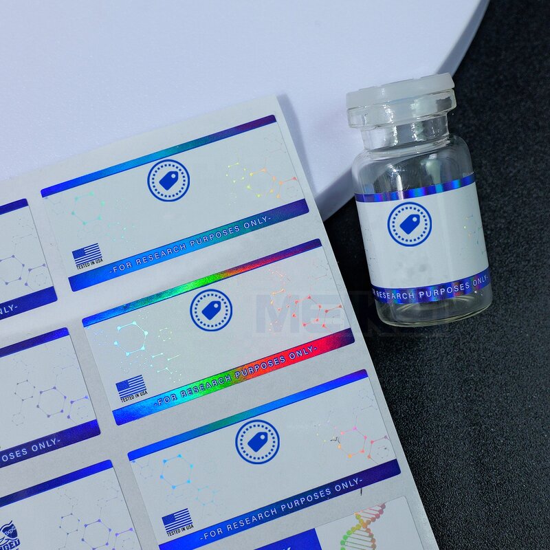 Peptide Vial Label - Glass Waterproof 2ml 5ml 10ml Powder Vinyl Roll Sticker