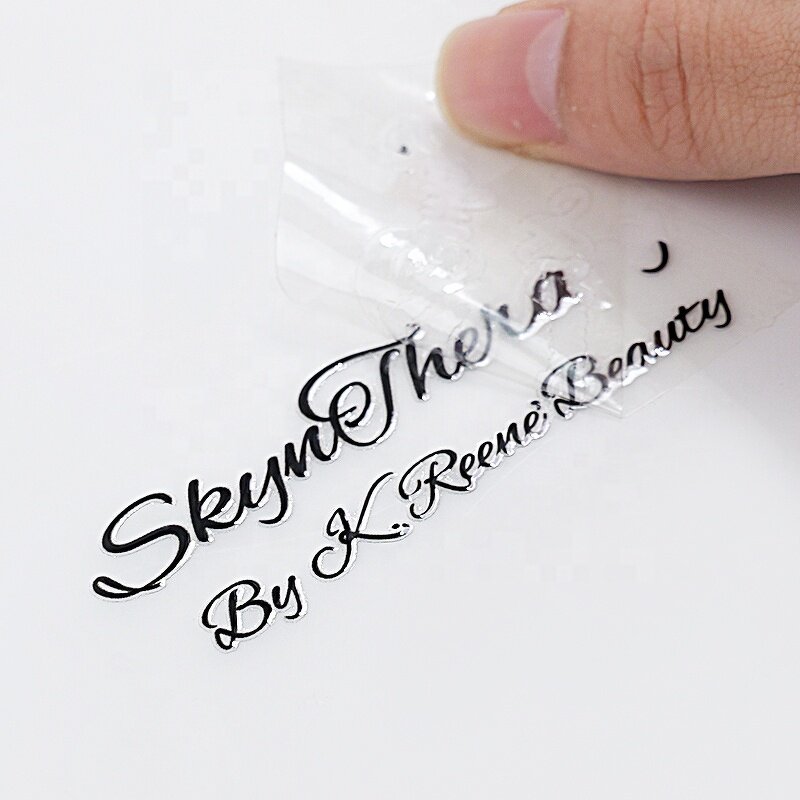 Red UV Transfer Stickers - Custom Logo Waterproof Glass Bottle Adhesive Label