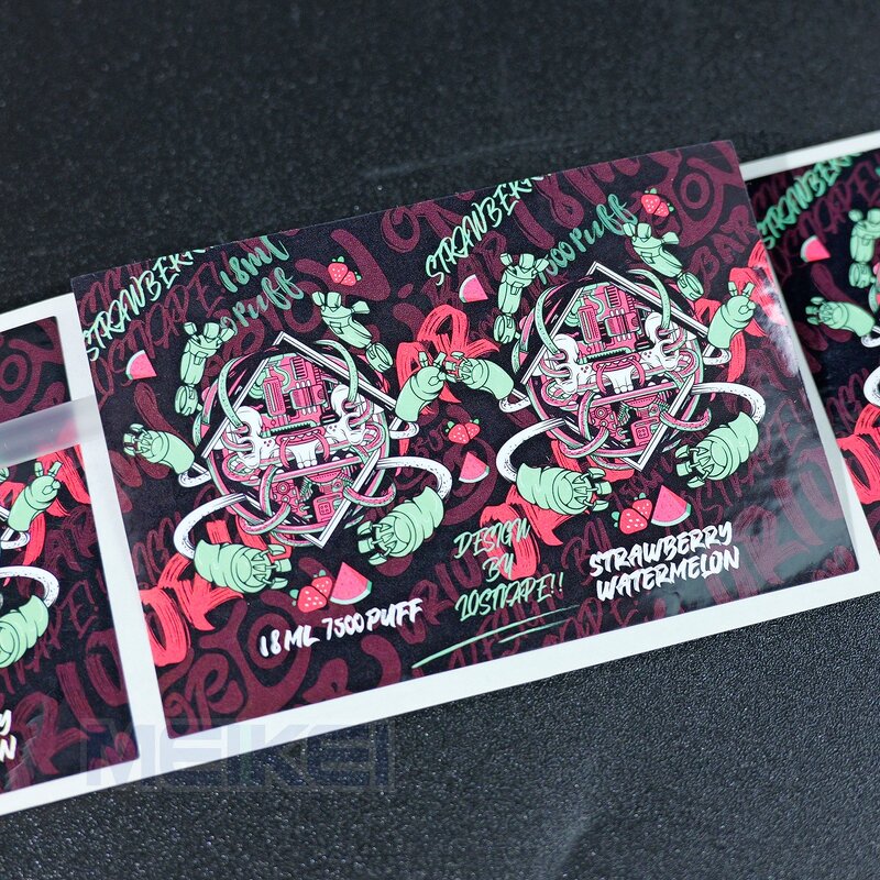 Smoking Oil Labels - Oil Proof Soft Touch Velvet Lamination Personalized Design Bottle