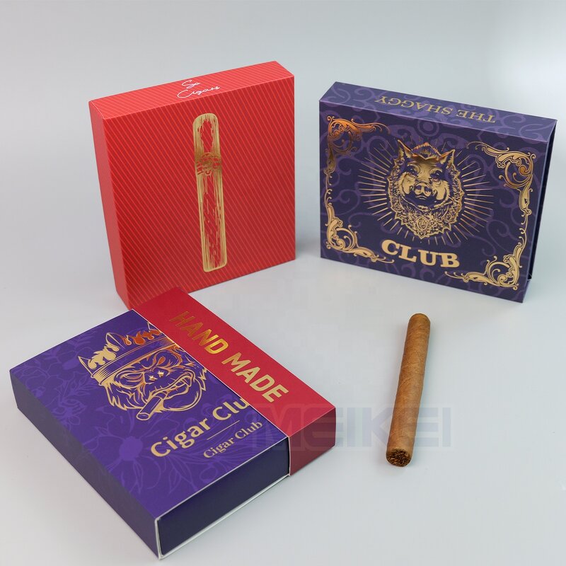 Cigar Magnetic Box - Luxury Cardboard Custom Logo 3D Gold Foil Wholesale Packaging