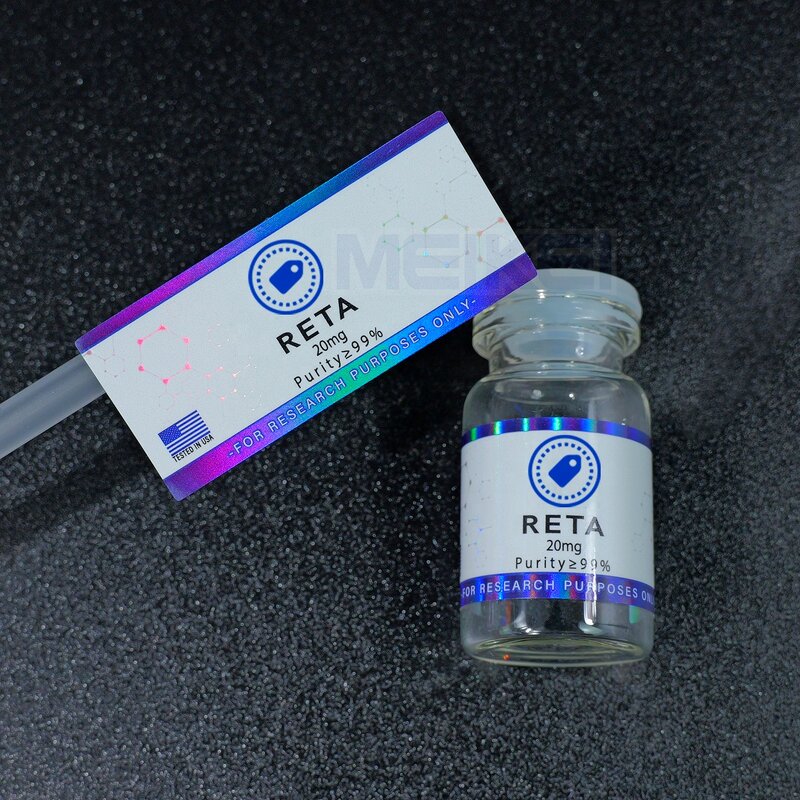 Small Bottle Labels - Waterproof Brushed Silver 5ml 10ml Peptide Vial Holographic