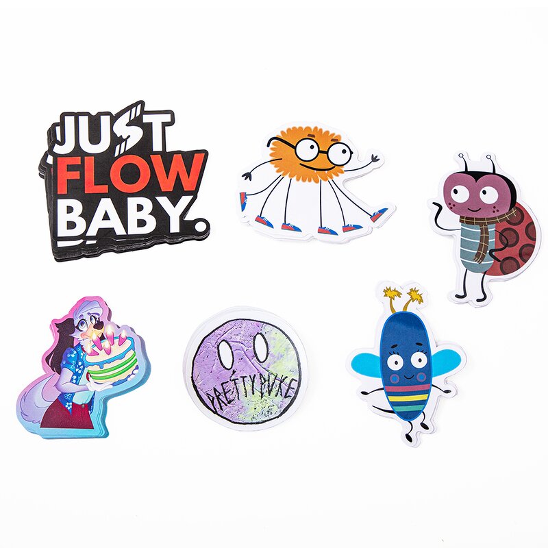 PVC Vinyl Sticker - Decoration Glossy Waterproof Die Cutting Printing Packs Custom