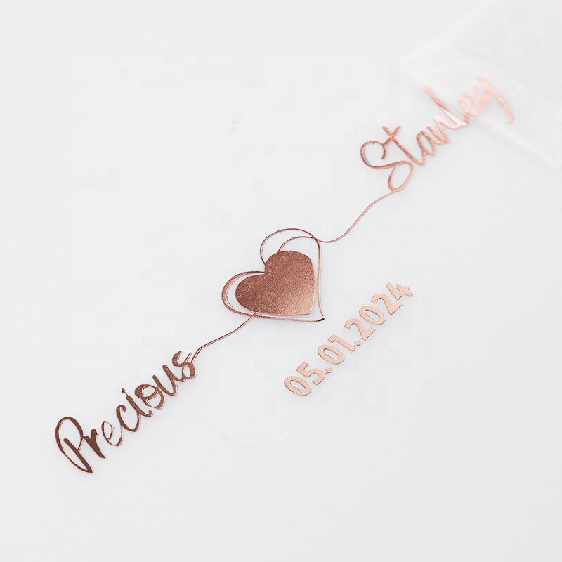 Nickel Transfer Sticker - Metallic Blue Personalized Metal Logo UV Waterproof Label