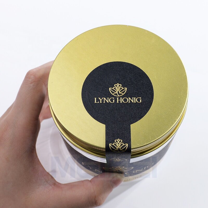 Tamper Proof Sticker - Luxury Texture Paper Gold Foil Embossed Waterproof Food Bottle