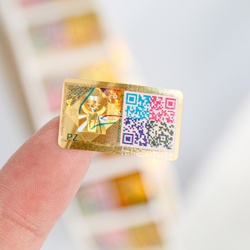 QR Code Hologram - Custom Printing Security Label Seal Tamper Proof Adhesive