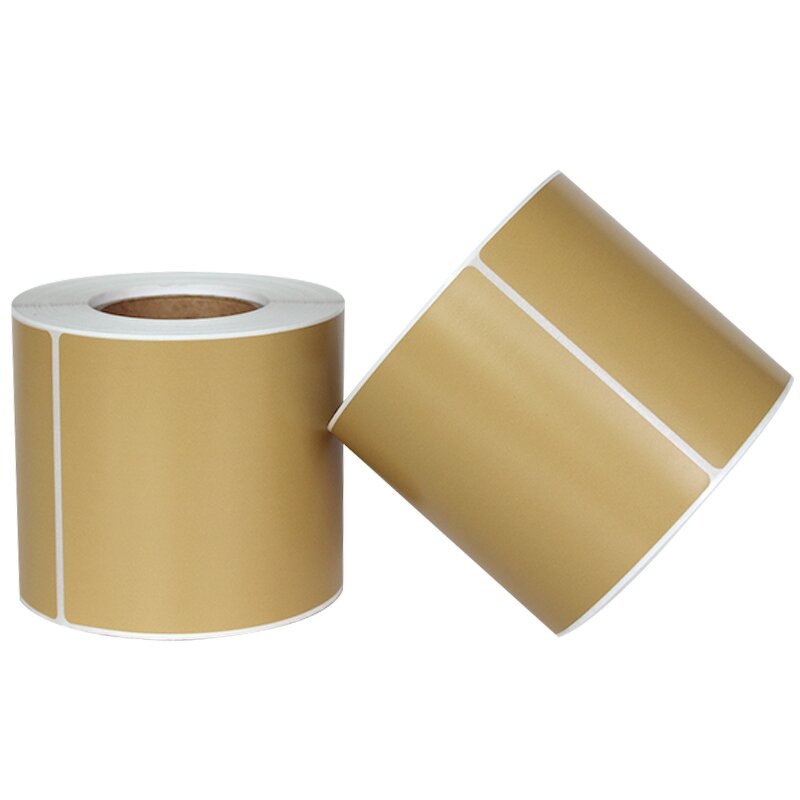 Kraft Label Sticker - Custom Roll Adhesive Blank Thermal Transfer Brown Paper
