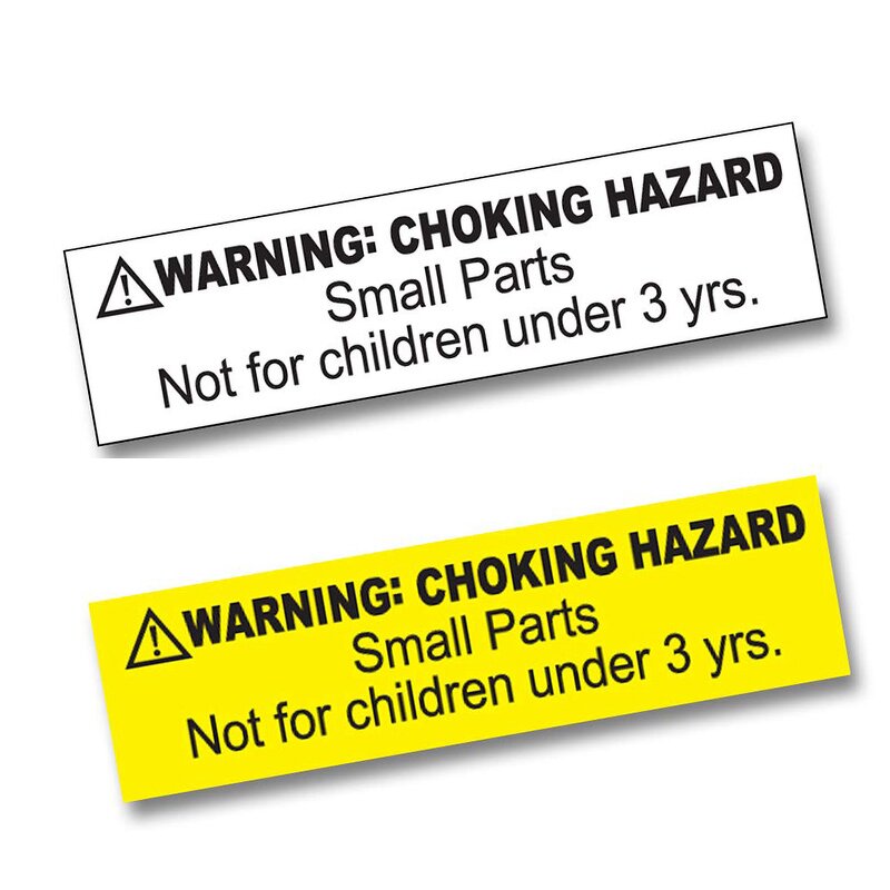 Choking Hazard Label - Self Adhesive Baby Caution Small Toy Safety Warning Sticker
