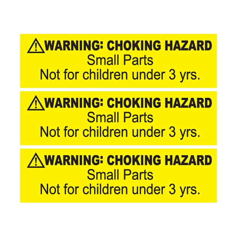 Choking Hazard Label - Self Adhesive Baby Caution Small Toy Safety Warning Sticker