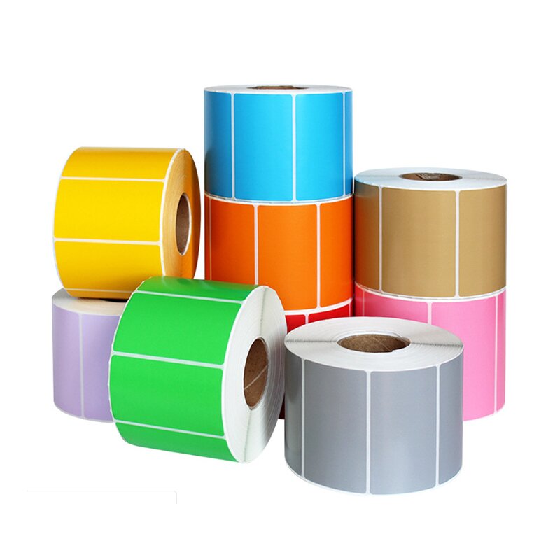 Colored Thermal Labels - 57X32mm Roll Direct ECO 2.25x1.25 Pink Adhesive Sticker