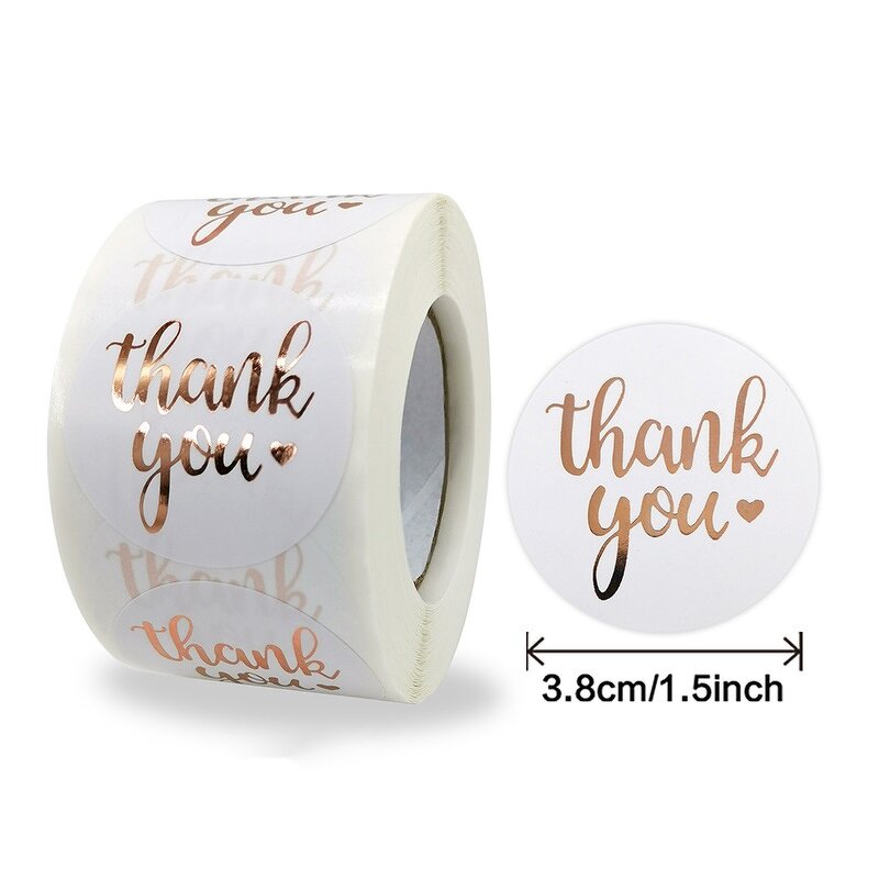 Holographic Stickers - Custom Logo Round 1.5 Inches Thank You Small Business