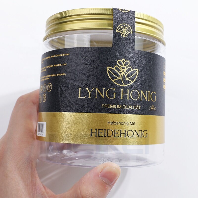 Food Label Roll - Custom Waterproof Eco-friendly Gold Foil Embossed Jar Bottle Print