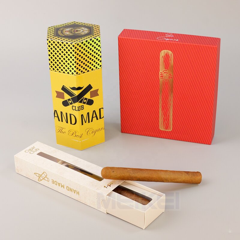 Cigar Paper Box - Custom Luxury Book Shape 3D Gold Foil Magnetic Waterproof Printing