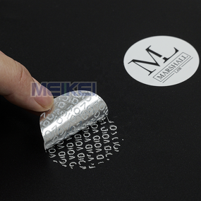 QR Code Security Sticker - Custom Silver Gold Anti-Fake Full Transfer Void Seal
