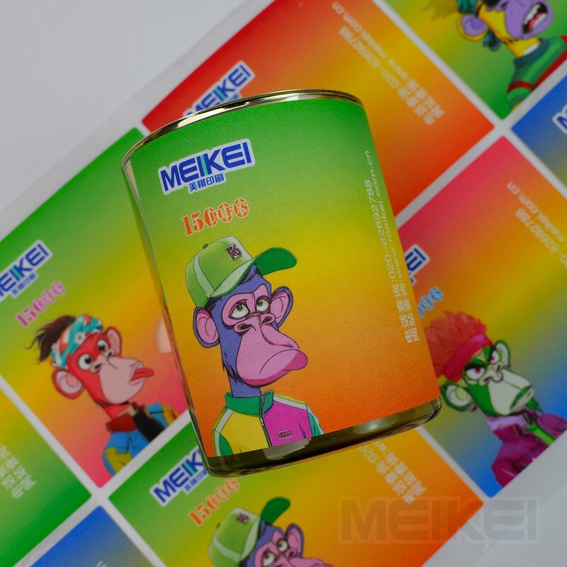 White Jar Labels - Hot Sale Texture Paper Gold Foil 3D Epoxy Custom Logo Candle Jar