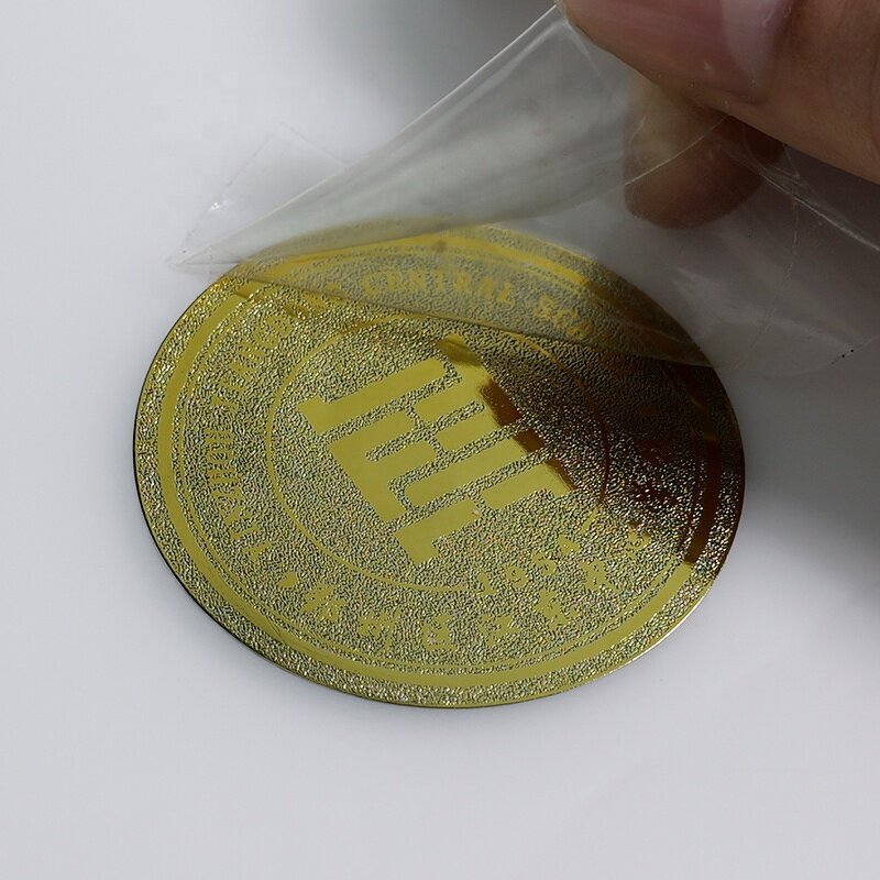 Nickel Decal Label - Luxury Thin Metallic 3D Custom Silver Gold Adhesive Transfer