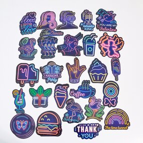 PVC Vinyl Sticker - Decoration Glossy Waterproof Die Cutting Printing Packs Custom