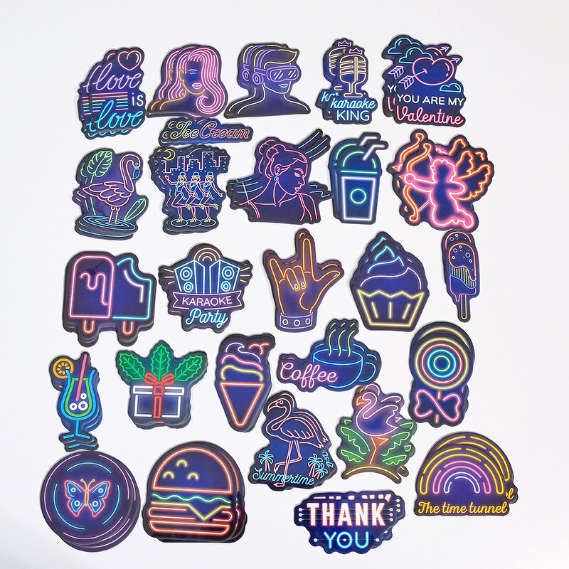 PVC Vinyl Sticker - Decoration Glossy Waterproof Die Cutting Printing Packs Custom