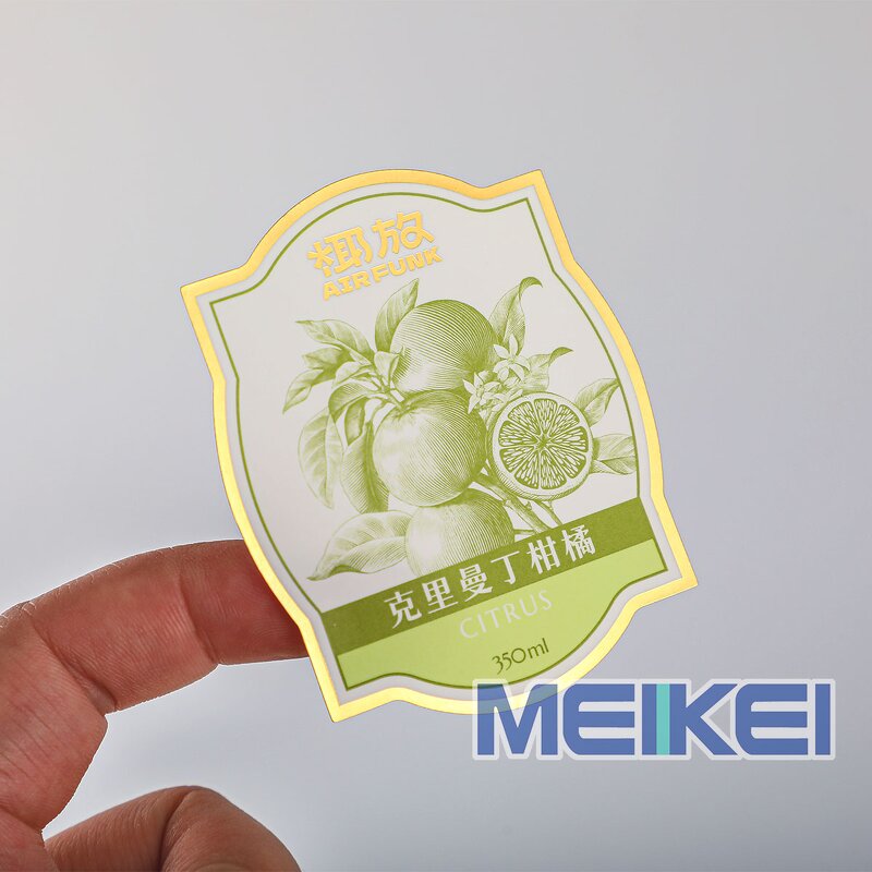 Reed Diffuser Label - Custom Print Alcohol Proof Gold Foil Matt Vinyl Waterproof