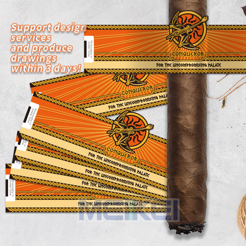 Green Cigar Bands - Hot Sale Custom Logo 3D Embossed Personalized Cigar Band Label