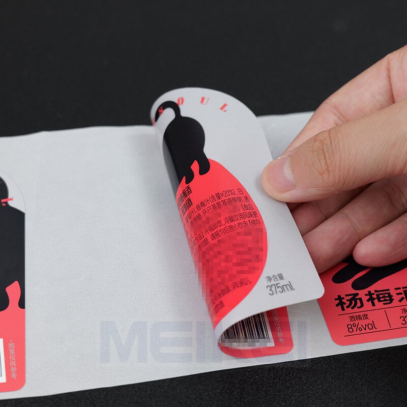 Liquor Sticker Labels - 3D Embossed Spot UV Double Sided Waterproof Anti-ice Bucket