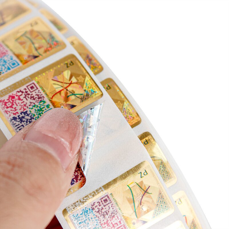 QR Code Hologram - Custom Printing Security Label Seal Tamper Proof Adhesive