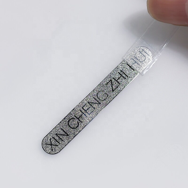 Nickel Decal Label - Luxury Thin Metallic 3D Custom Silver Gold Adhesive Transfer