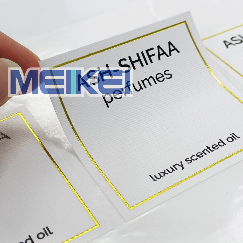Perfume Bottle Sticker - Luxury Printer Custom Logo Textured Paper Perfume Label