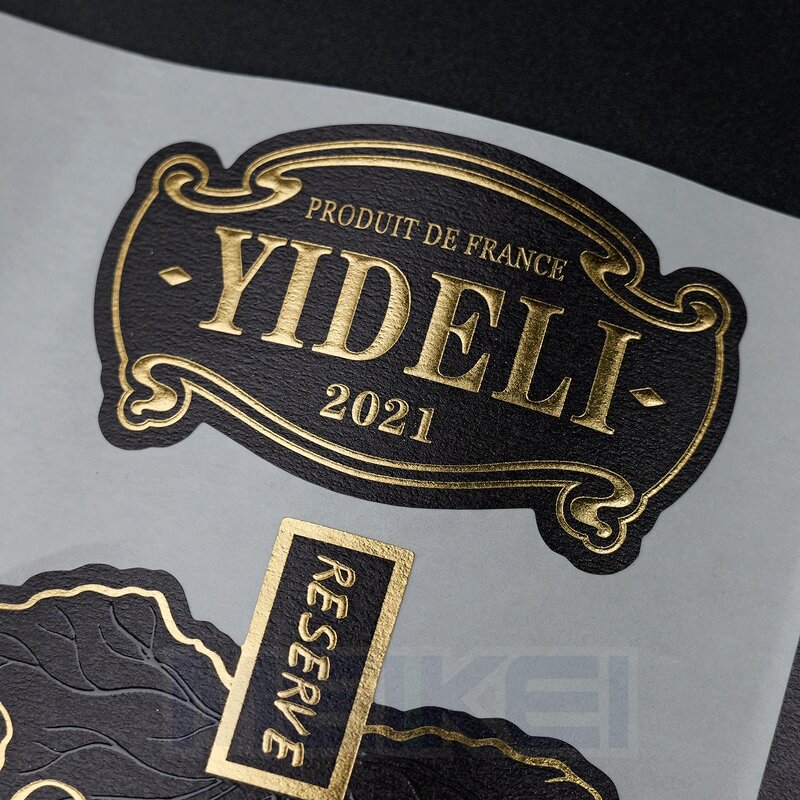 Vodka Liquor Labels - Spot UV Multi Layer 3D Gold Durable Texture Paper Waterproof