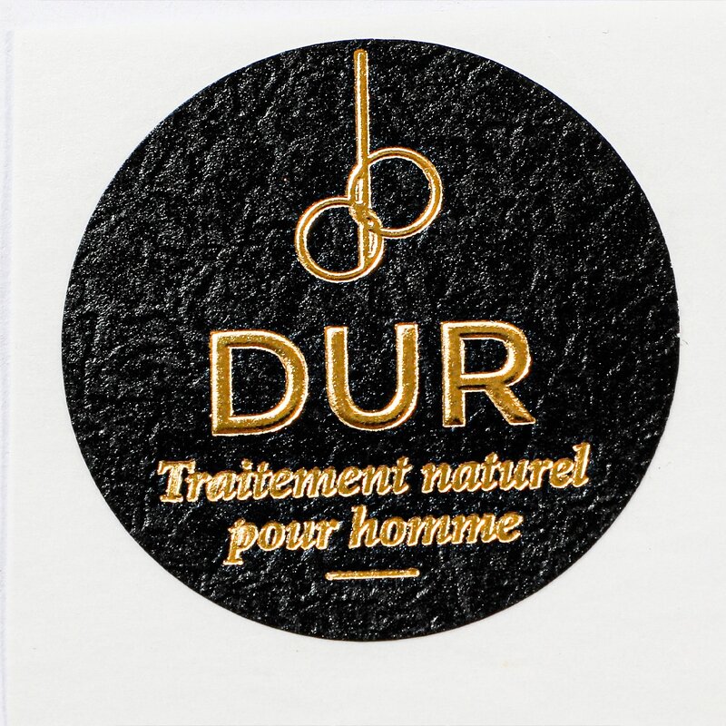 Sticker Sheet Factory - Custom Logo 3D Emboss Gold Foil Black Grainy Glitter Texture