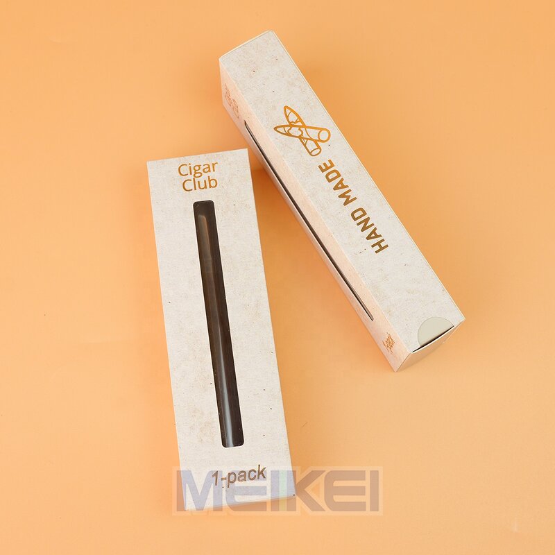 Red Cigar Box - 800G Luxury Design Custom Logo Gold Foil Lid 6PCS Cigars Packaging