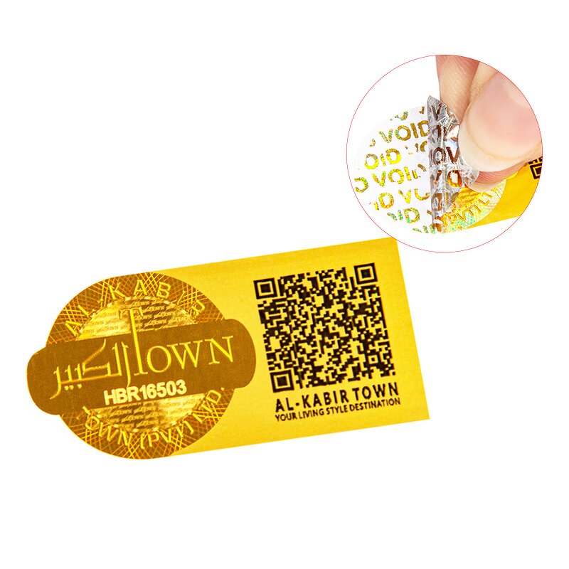 Anti-Fake QR Sticker - Custom Hologram Void if Tampered Security Seal Warranty