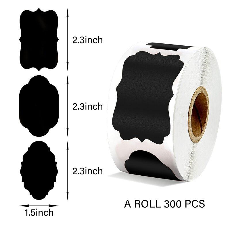 Chalkboard Labels - 300Pcs/Roll Pantry Storage Removable Waterproof Kitchen Jar