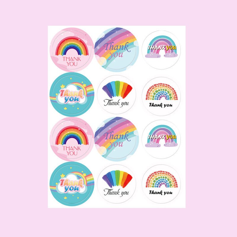 Round Die Cut Sticker - Custom Printing Decorative Glossy Paper Happy Birthday Sheet